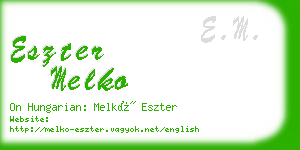 eszter melko business card